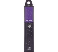 Tajima CB65RB-20H Razar Black lame de cutter (lame de rechange pour cutter), 25 mm, set de 20 pièces