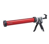 Tajima CNV-FSP600 Convoy Super Pistolet à cartouche 2 en 1 (pour cartouches de 300 ml + sac tuyau de 600 ml, poignée rotative à 360°, pistolet à cartouche pour silicone/colle/acrylique) Rouge/noir