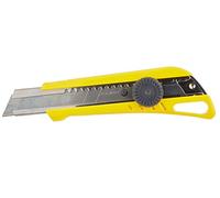 Tajima LC521YB Cutter 18 mm avec magasin/blocage par molette, Jaune