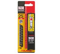 Tajima LCB65RBC Razar Black Lames de rechange 25 mm avec carte, Noir, Set de 10 Pièces