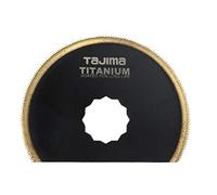 Tajima SHS80 Accessoire de scie pour outil Multitool Étoile fine denture pour tôle fine, cuivre, profilés en aluminium, bois, plastique 80 mm HSS Titane semi-circulaire