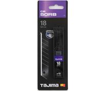 Tajima TAJ-CB50RB Lame de cutter DORA RAZAR BLACK 18mm, 10 pièces emballées dans un distributeur de lames, CB50RB
