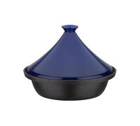 Tajine fonte massive - GSW - 30 x 22 cm - Couvercle céramique - Induction - Bleu