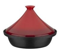 Tajine fonte massive - GSW - 30 x 22 cm - Couvercle céramique - Induction - Rouge