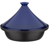 Tajine fonte massive - GSW - 30 x 22 cm - Couvercle céramique - Induction - Bleu
