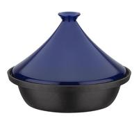 Tajine fonte massive - GSW - 30 x 22 cm - Couvercle céramique - Induction - Bleu