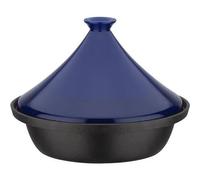GSW Tajine fonte massive 30 x 22 cm - Couvercle céramique - Induction - Bleu