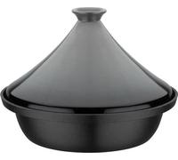 Tajine fonte massive - GSW - 30 x 22 cm - Couvercle céramique - Induction - Gris
