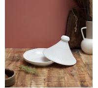 Home Deco Factory – Tajine de présentation Clélia – Céramique 25 cm – Blanc
