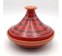 Tajine individuel évasé Tatoué Rouge - D 22 cm