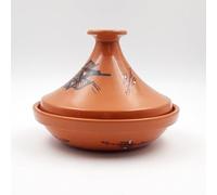 Tajine individuel évasé vernis décoré - D 22 cm