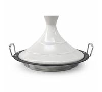 Tajine Induction 38cm - Plat à Tajine INOX - Revêtement antiadhésif - Toutes Sources de Chaleur : Induction Et Four Inclus