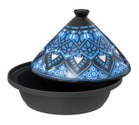 Tajine Induction et Vitro-céramique Traditionnel INOX Bleu 30,20 x 30,20 x 23 cm