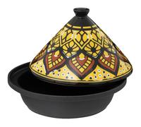 Tajine Induction et Vitro-céramique Traditionnel INOX Jaune 30,20 x 30,20 x 23 cm