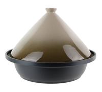 Tajine Induction Fonte Aluminium Ronde Vitro-Ceramique Inox Taupe Cuisine Plat Cuisson 30,20 X 30,20 X 23 Cm