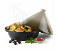Tajine Induction Tous Feux Diamètre 30 cm - Revêtement antiadhésif - Couvercle Céramique - Fonte d’Aluminium - Marmite, Casserole