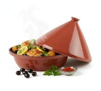 Tajine Induction Tous Feux dont Induction - Diamètre 30 cm - Antiadhésif | Plat à Tagine Marocain, Couvercle Céramique et Structure Fonte d’Aluminium - Marmite, Casserole Cuisine Orientale