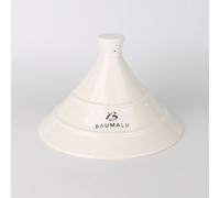 , Tajine Inox 30 Cm Avec Couvercle Céramique Blanc, Compatible Tous Feux Dont Induction, Design Élégant Et Durable, Taille 30 Cm, Couleur Blanc, Acier Inoxydable