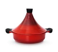 Tajine Marocain 28 cm avec Couvercle Auto-Arrosant - Plat à Tajine Induction Tous Feux, 4,2 L, Antiadhésif sans PFOA, Usage Cuisinière