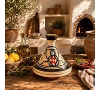 Tajine marocain en céramique décorée et sculptée à la main 17 x 15 cm - Casserole traditionnelle artisanale 3006260912