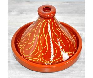 Tajine marocain, faitout, faitout en maroc émaillé pour 4 à 5 personnes, marmite en terre cuite originale, fabriquée à la main à Marrakech