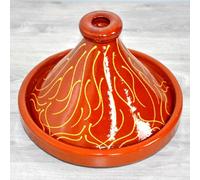 Tajine marocain, faitout, faitout marocain, faitout en maroc émaillé, pour 4 à 5 personnes, marmite en terre cuite originale, fabriquée à la main à Marrakech
