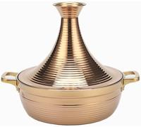 Tajine Marocain Faitout Tajine Cookware avec couvercle fermé en forme de cône Cocotte mijoteuse pour plaque à induction Cuisinière à gaz (Taille : 30 cm, Couleur : A)