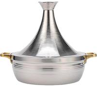 Tajine Marocain Faitout Tajine Cookware avec couvercle fermé en forme de cône Cocotte Ragoût Cocotte Mijoteuse pour plaque à induction Cuisinière à gaz