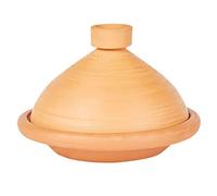 Tajine marocain pour la cuisson | Cocotte non émaillée Touareg Ø 31 cm pour 3 à 5 personnes | Avec recettes et instructions (français non garanti) | Pot en terre cuite original fabriqué à la main au