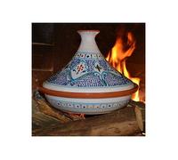 Tajine Marocain Turquoise D 31 cm Compatible Four Gaz et Barbecue Passe au Lave-vaisselle