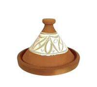 TAJINE MAROCCHINO Casserole marocaine en terre cuite naturelle sans émail cm 22 x 16 h pour 1-2 personnes