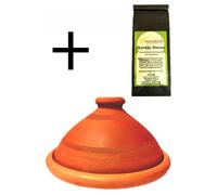 Lot de 2, original Tajine Tagine + le Maroc minztee, Glaise, Ø 30cm