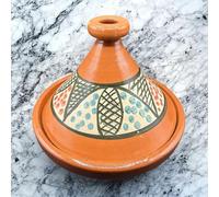 Tajine XL 35 cm en terre cuite peinte à la main - Casserole traditionnelle marocaine/tunisienne + Ebook gratuit 3107251057