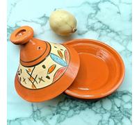 Tajine XL 35 cm en terre cuite peinte à la main - Casserole traditionnelle marocaine/tunisienne + Ebook gratuit 3107251009