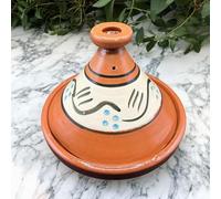 Tajine XL 35 cm en terre cuite peinte à la main - Casserole traditionnelle marocaine/tunisienne + Ebook gratuit 3107251059