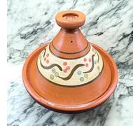 Tajine XL 35 cm en terre cuite peinte à la main - Casserole traditionnelle marocaine/tunisienne + Ebook gratuit 3107251041