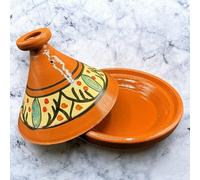 Tajine XL 35 cm en terre cuite peinte à la main - Casserole traditionnelle marocaine/tunisienne + Ebook gratuit 3107251005