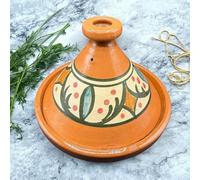 Tajine XL 35 cm en terre cuite peinte à la main - Casserole traditionnelle marocaine/tunisienne + Ebook gratuit 3107251056