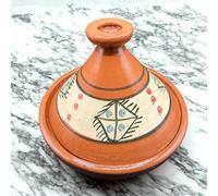 Tajine XL 35 cm en terre cuite peinte à la main - Casserole traditionnelle marocaine/tunisienne + Ebook gratuit 3107251043