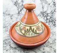 Tajine XL 35 cm en terre cuite peinte à la main - Casserole traditionnelle marocaine/tunisienne + Ebook gratuit 3107251008