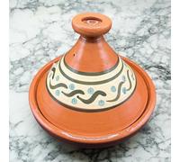 Tajine XL 35 cm en terre cuite peinte à la main - Casserole traditionnelle marocaine/tunisienne + Ebook gratuit 3107251055