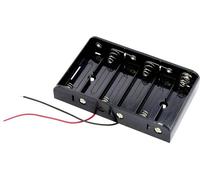 Takachi MP36 Support de pile 6x LR6 (AA) raccordement par fils (L x l x H) 91 x 56 x 16 mm