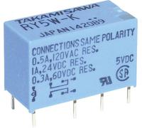 Takamisawa RY-12W-K Relais pour circuits imprimés 12 V/DC 1 A 2 inverseurs (RT)