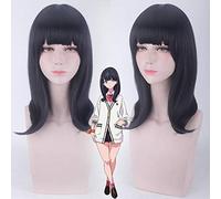 Takarada Rikka Cosplay perruque Anime SSSS.GRIDMAN jeu de rôle 45 cm noir bleu droite longue perruques de cheveux synthétiques pour les femmes PL-525
