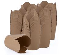 Take Away Box Boîte à repas Asia Nudel Box Emballage à usage unique To Go écologique, avec couvercle pliable, carton certifié FSC bio-plastique PLA, LxLxH 9,5x8,5x9,3 cm, 65pcs BioPak Ronda Bowl