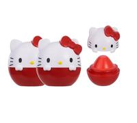 Take Care | Baumes à lèvres 3D Hello Kitty | Saveur fruitée | Nourrit, adoucit & aide à réparer les lèvres fragilisées | Vitamine E, Cire de Candelilla & Carnauba | Vegan | Lot de 3