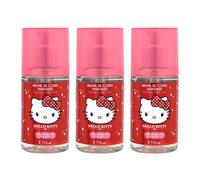 TAKE CARE | Brume de corps parfumée Hello Kitty | Parfum fruité & floral | Prune, cerise, orchidée & vanille | +90% d'ingrédients naturels | Vegan | Grand format | Lot de 3x 75ml
