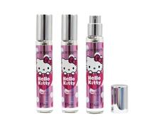 Take Care | Eau de toilette Hello Kitty | Parfum frais & féminin aux notes de cassis & de vanille | Format pratique pour le sac à main | +90% d'ingrédients naturels | Vegan | Lot de 3x 21ml