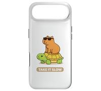 Take It Slow | Adorable Capybara sur Turtle Kawaii Pun Coque pour iPhone Air