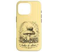 Take It Slow Snail, Cottagecore T-Shirt Champignon Coque pour iPhone 16 Pro